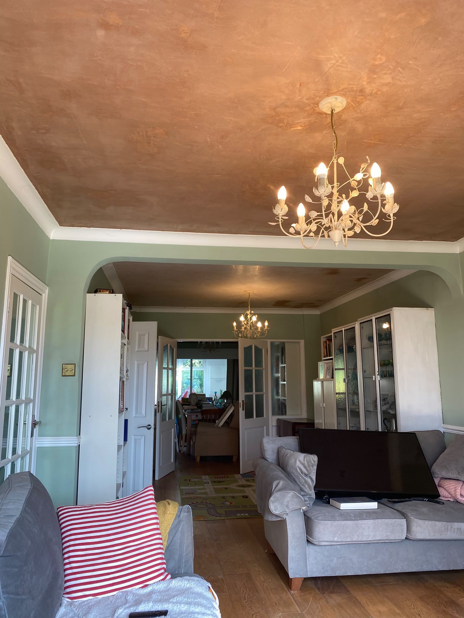 Hallway through to lounge finished, after