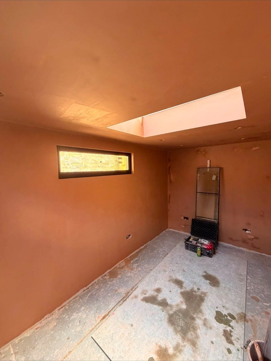 Extension skimmed to the rooflight, after
