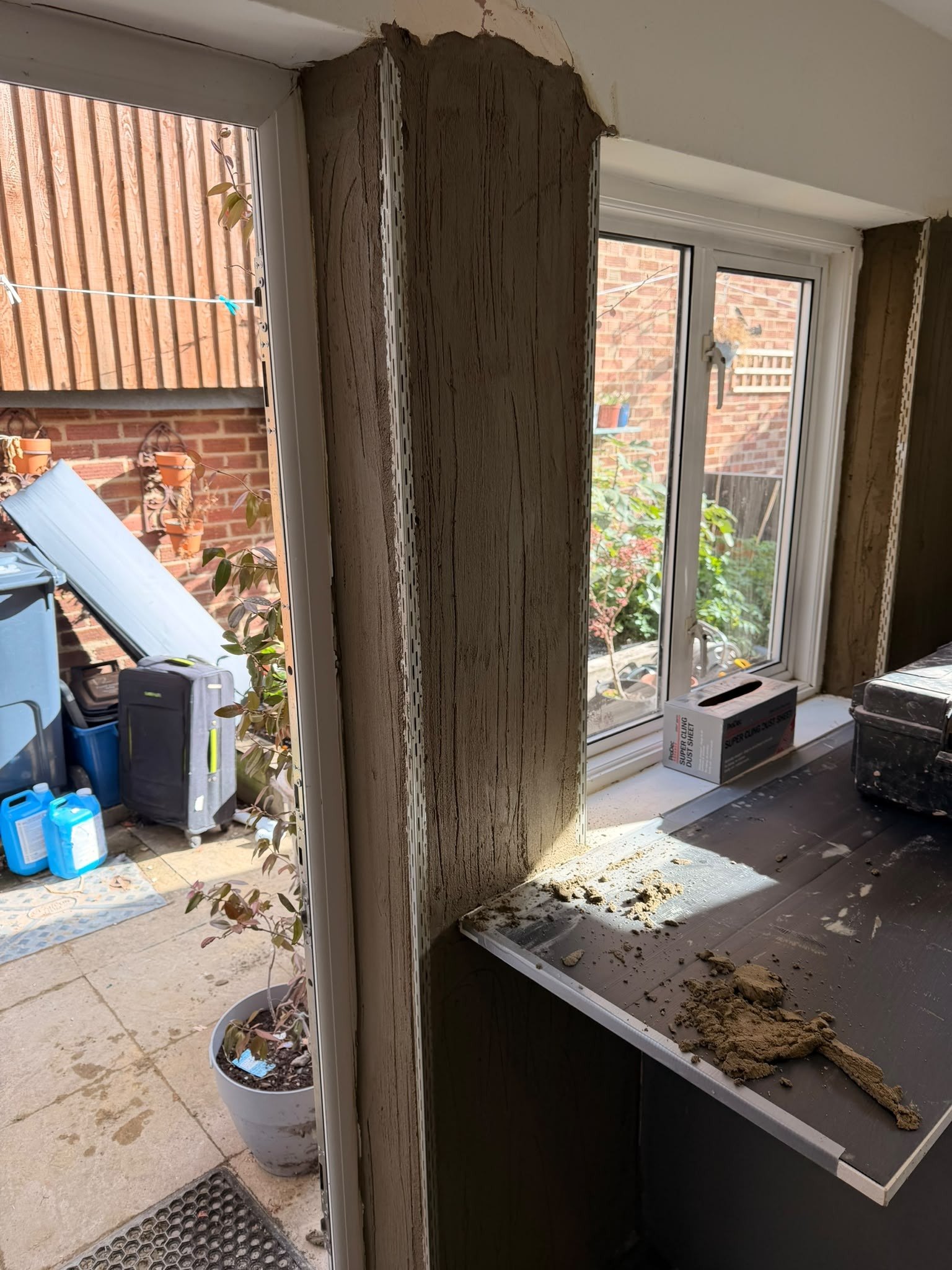Kitchen window pier rendered, after