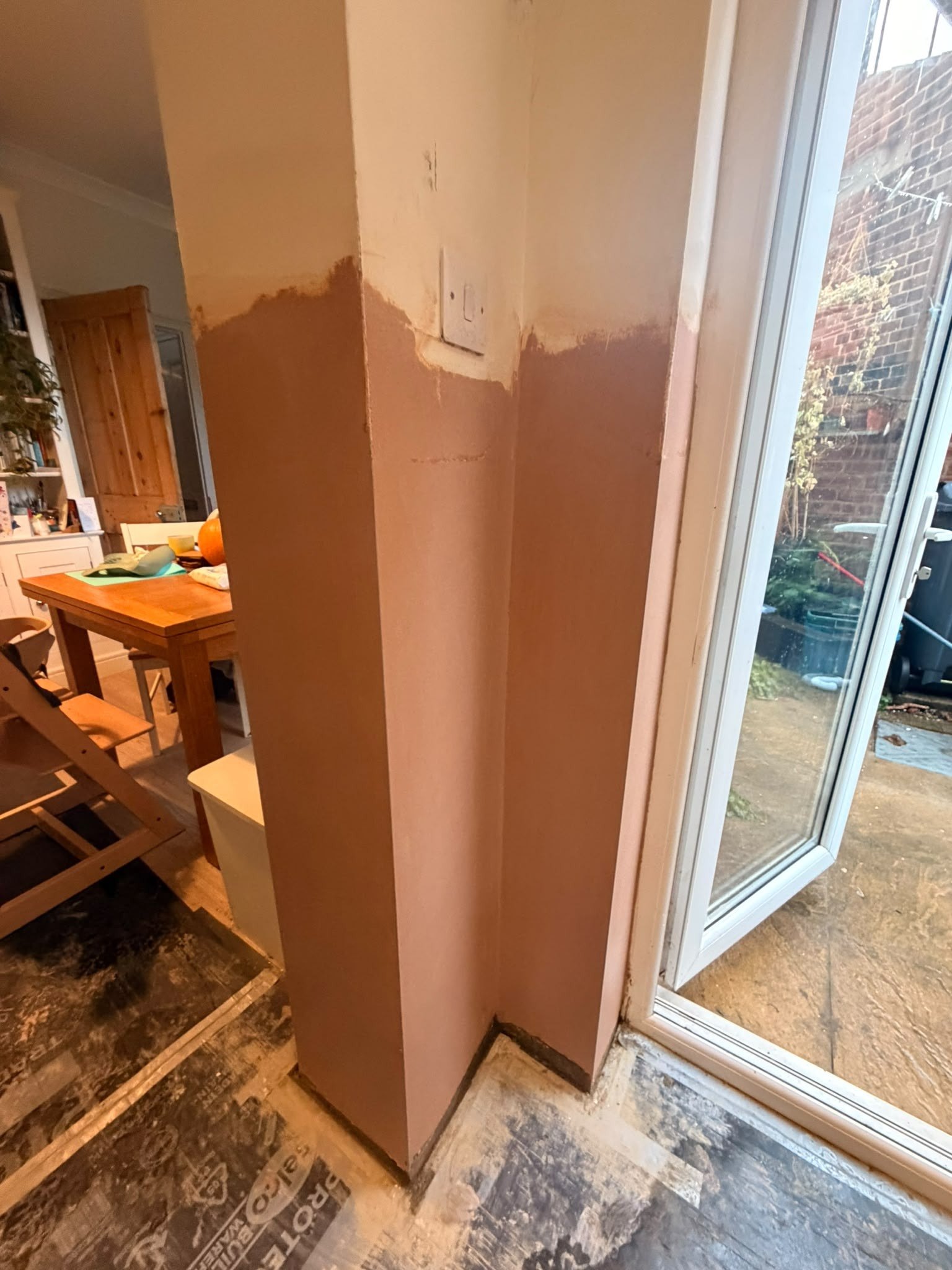 Back door pier skimmed, after