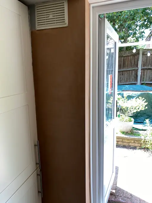 Door reveal skimmed, after